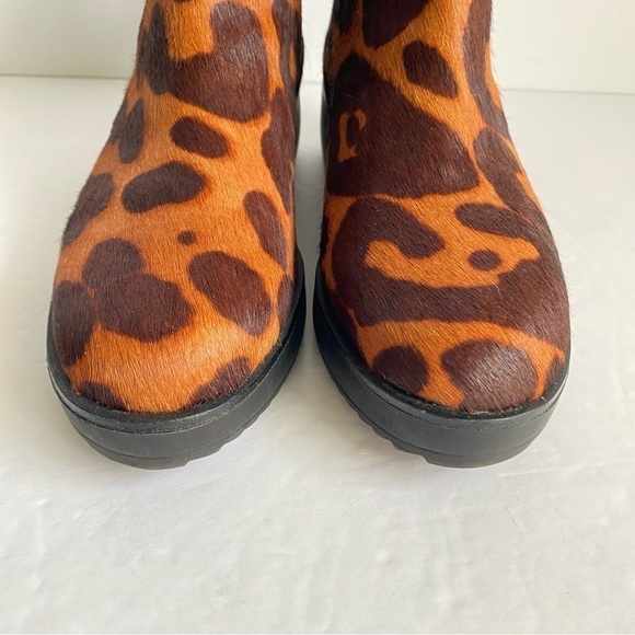 Louise et Cie Leopard Print Boots Zareb Bootie Pony Hair Mob Wife Womens 6.5 - Picture 4 of 10